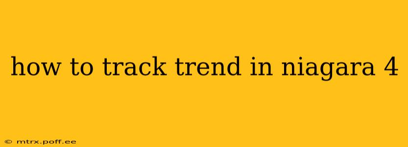 how to track trend in niagara 4