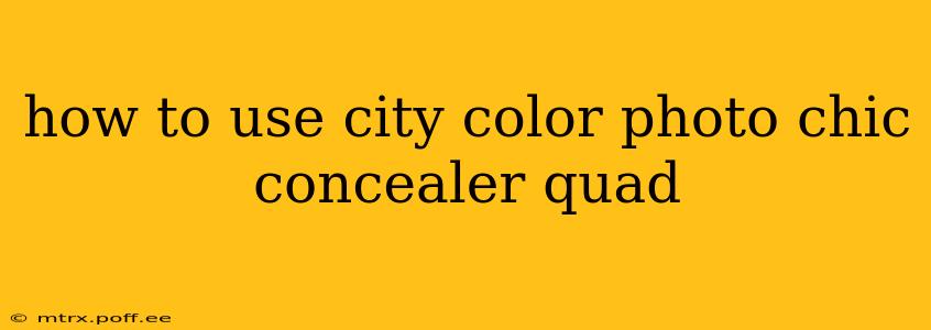 how to use city color photo chic concealer quad
