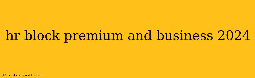 hr block premium and business 2024