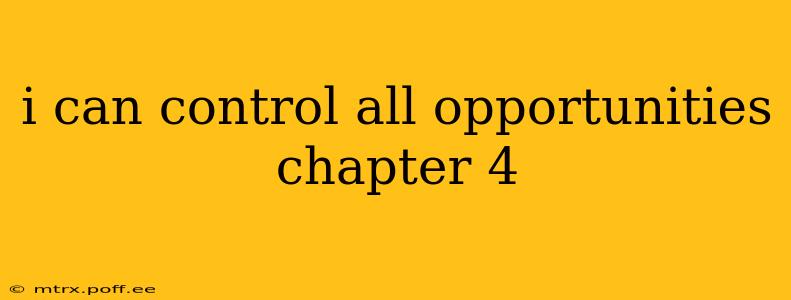 i can control all opportunities chapter 4