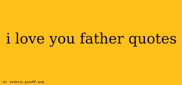 i love you father quotes