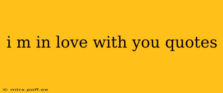 i m in love with you quotes