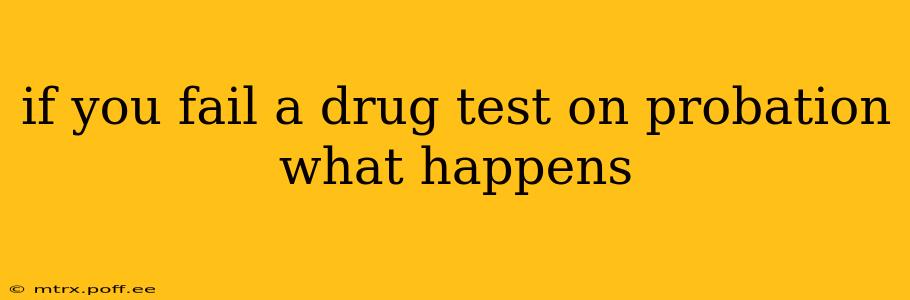 if you fail a drug test on probation what happens