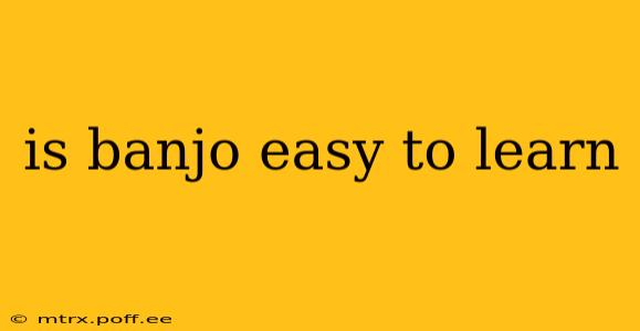 is banjo easy to learn