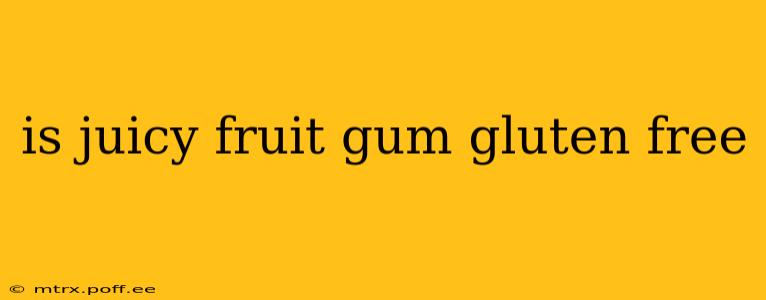 is juicy fruit gum gluten free