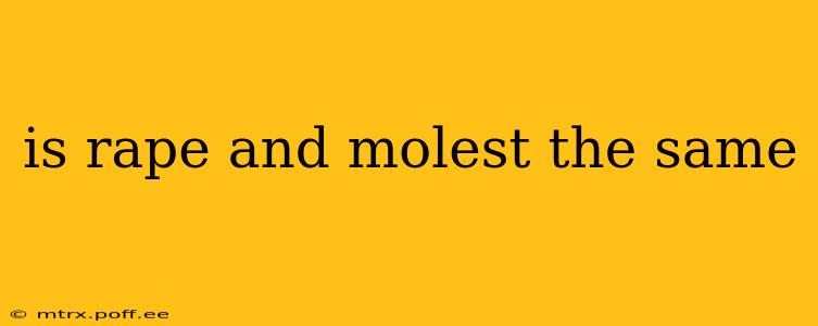 is rape and molest the same