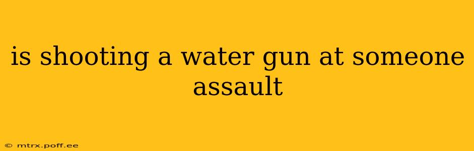 is shooting a water gun at someone assault