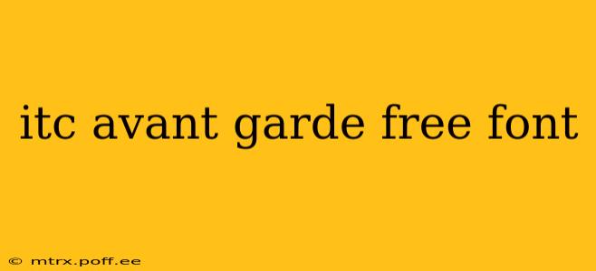 itc avant garde free font