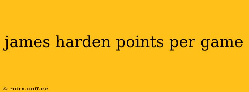 james harden points per game