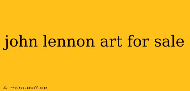 john lennon art for sale