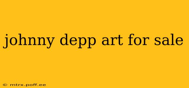 johnny depp art for sale