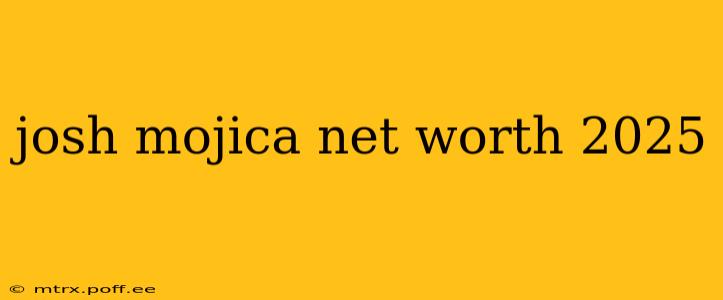 josh mojica net worth 2025