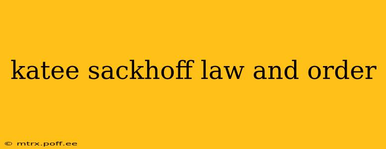 katee sackhoff law and order