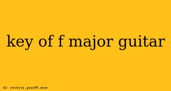 key of f major guitar