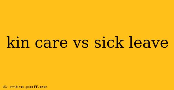kin care vs sick leave