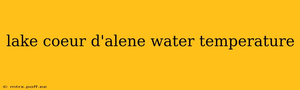 lake coeur d'alene water temperature