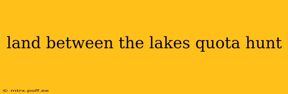 land between the lakes quota hunt