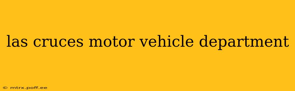 las cruces motor vehicle department
