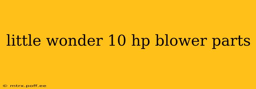 little wonder 10 hp blower parts
