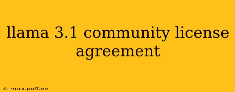 llama 3.1 community license agreement