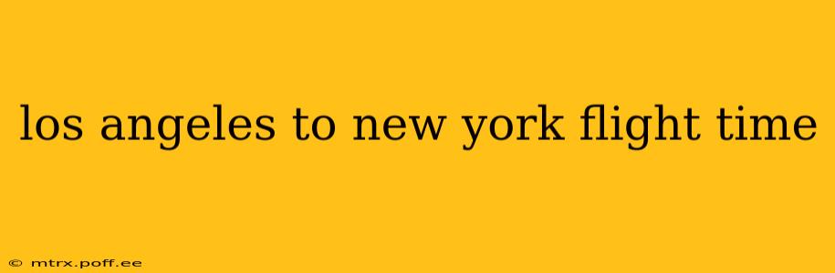 los angeles to new york flight time