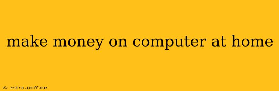 make money on computer at home
