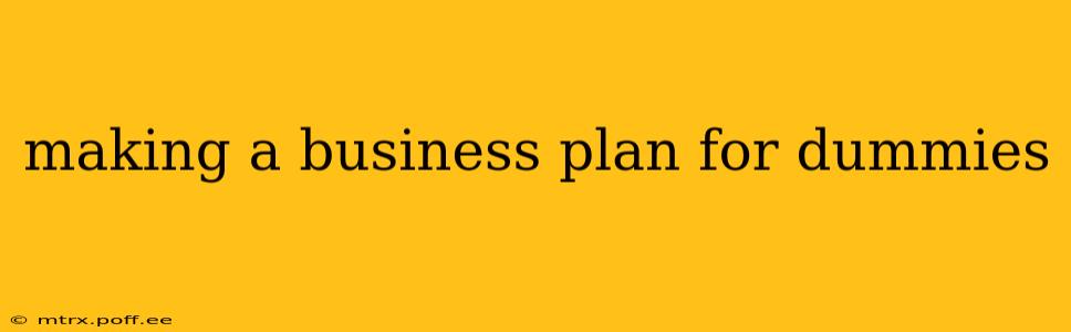 making a business plan for dummies