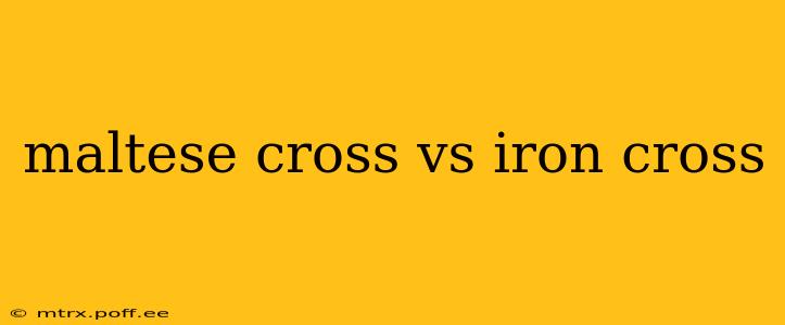 maltese cross vs iron cross