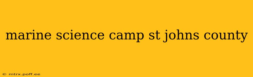 marine science camp st johns county