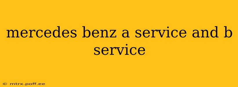 mercedes benz a service and b service