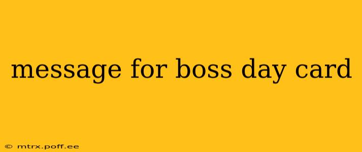 message for boss day card