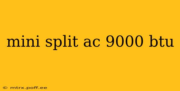 mini split ac 9000 btu