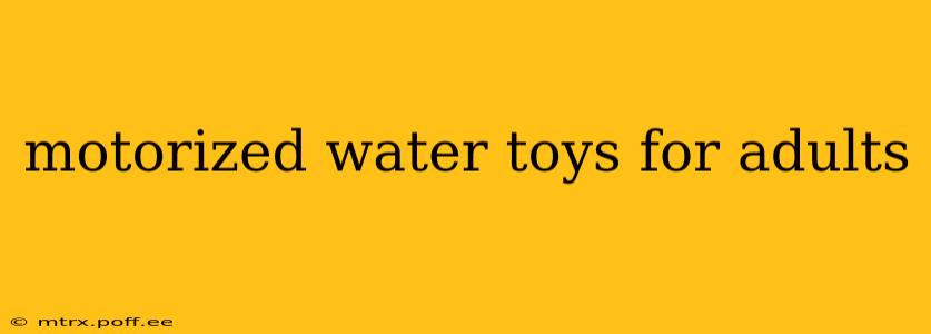 motorized water toys for adults