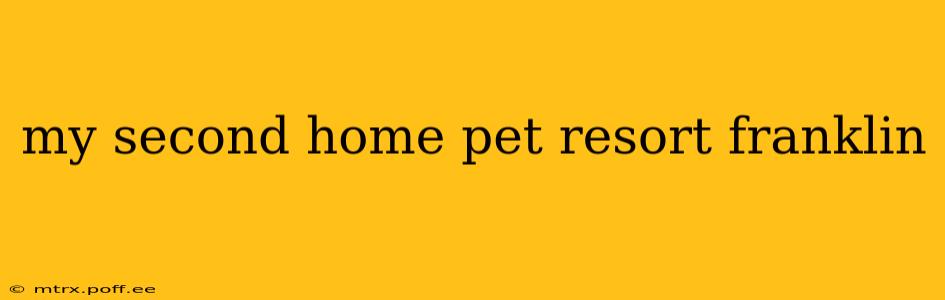 my second home pet resort franklin