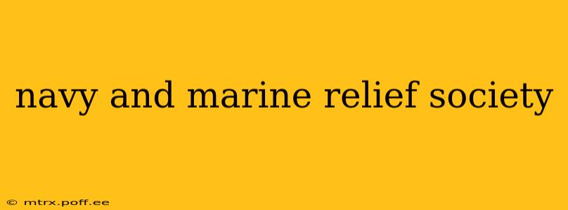 navy and marine relief society