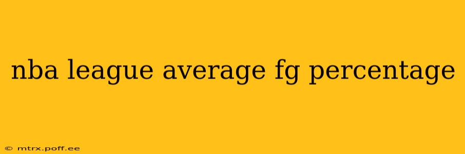 nba league average fg percentage