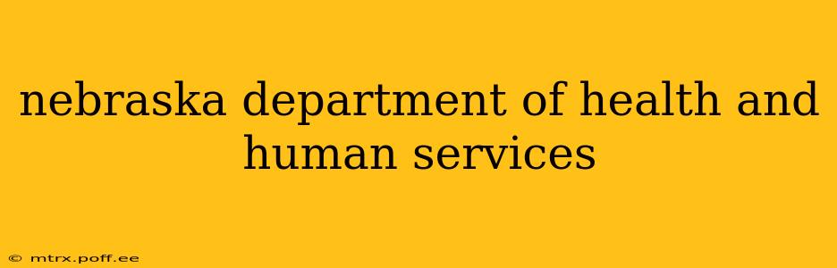 nebraska department of health and human services