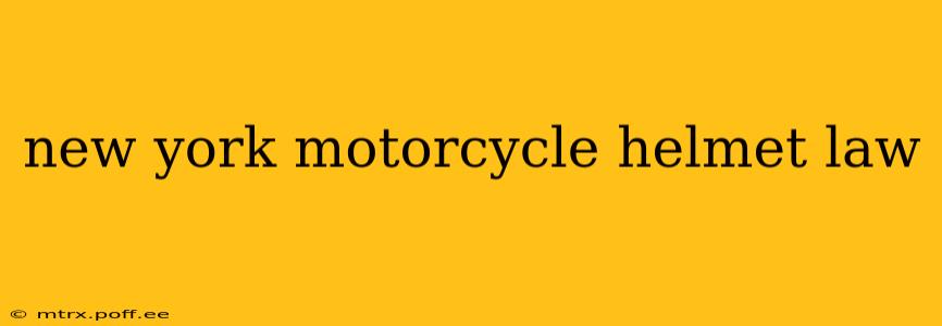 new york motorcycle helmet law