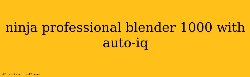 ninja professional blender 1000 with auto-iq