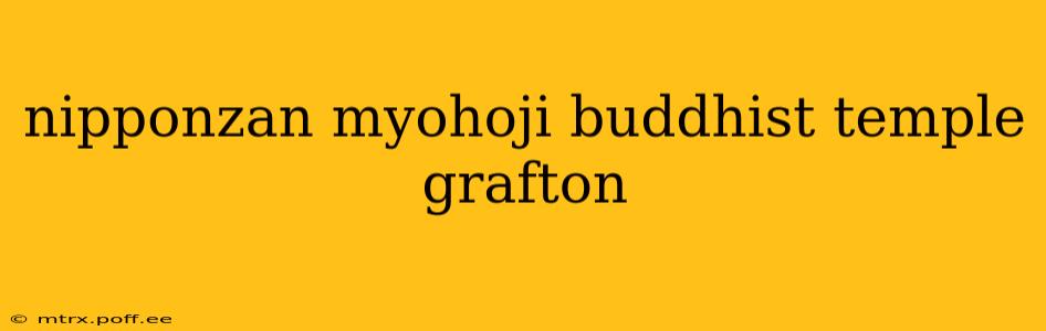 nipponzan myohoji buddhist temple grafton