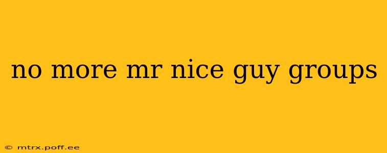 no more mr nice guy groups