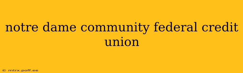 notre dame community federal credit union