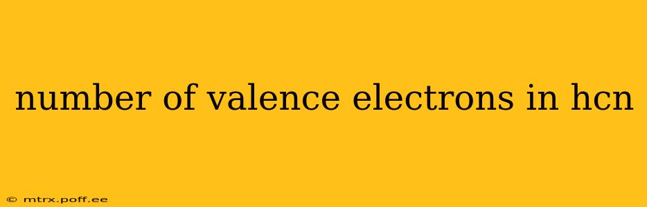number of valence electrons in hcn