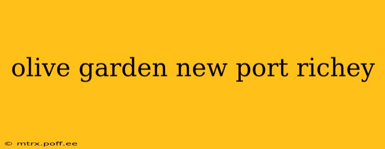 olive garden new port richey