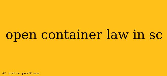 open container law in sc