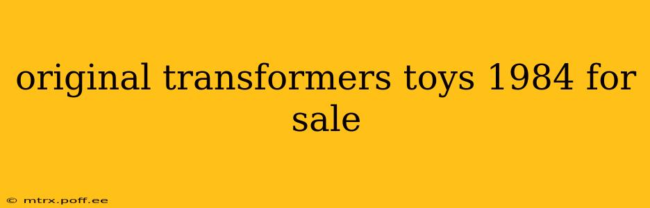 original transformers toys 1984 for sale