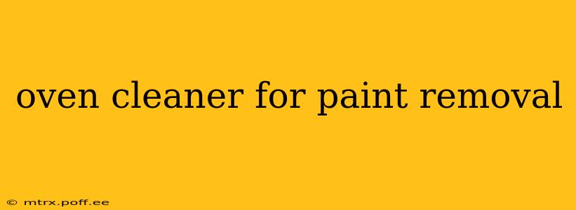 oven cleaner for paint removal