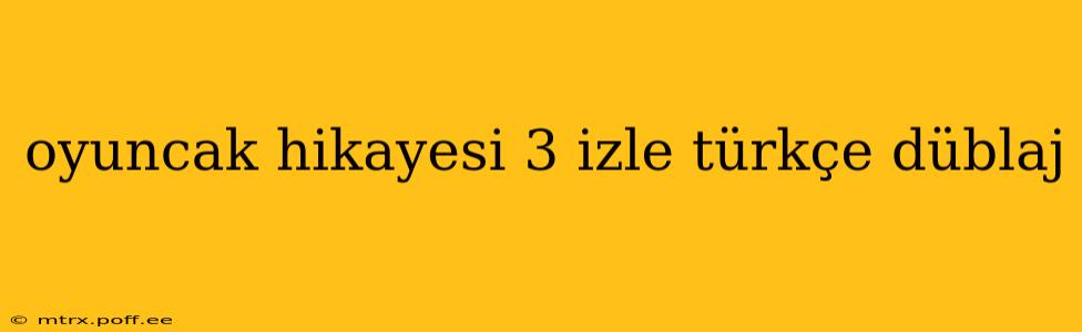 oyuncak hikayesi 3 izle türkçe düblaj