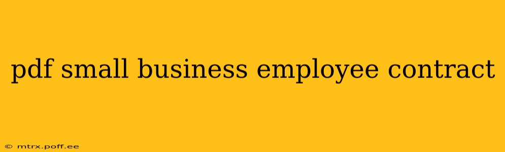 pdf small business employee contract