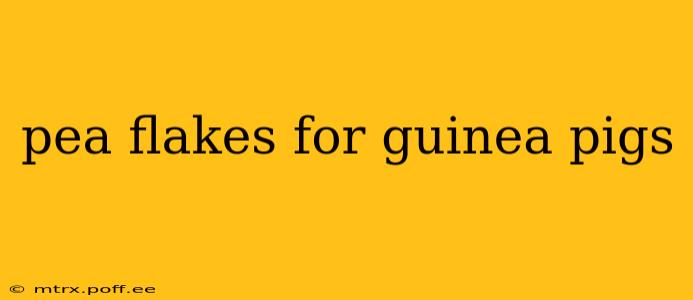 pea flakes for guinea pigs